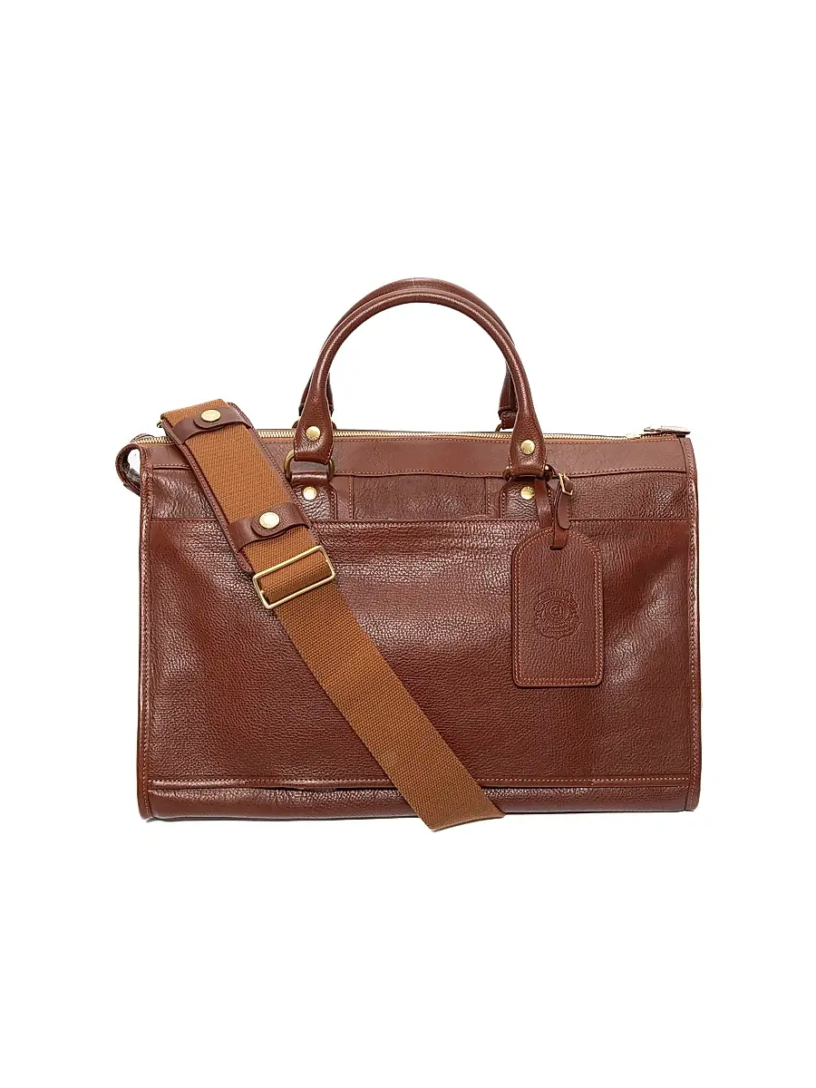 Ghurka Men's Heritage Concourse No. 291 Leather Duffel Bag - Vintage Chestnut Leather | Thumbnail 5