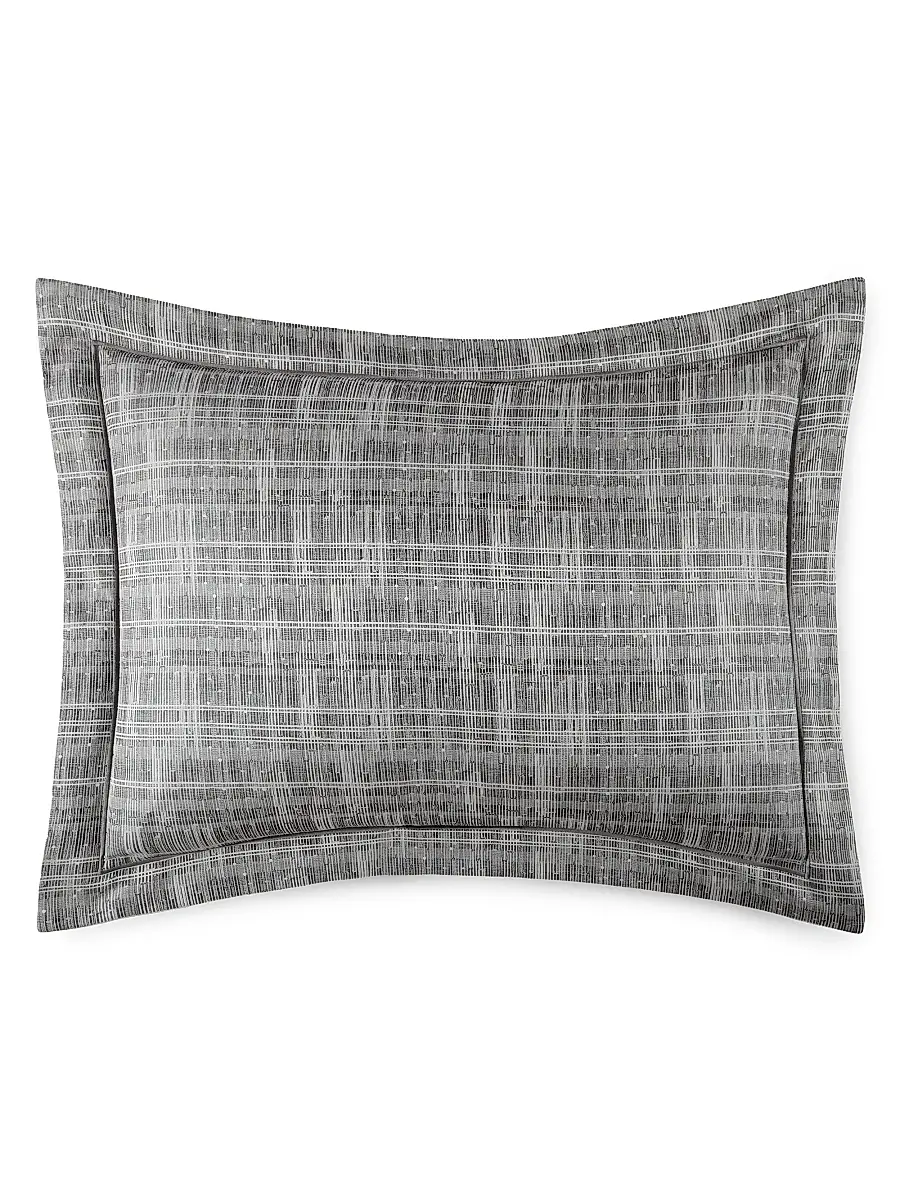 Peacock Alley Biagio Jacquard Sham - Charcoal King | Image 1 Peacock Alley Biagio Jacquard Sham - Charcoal King | Image 1
