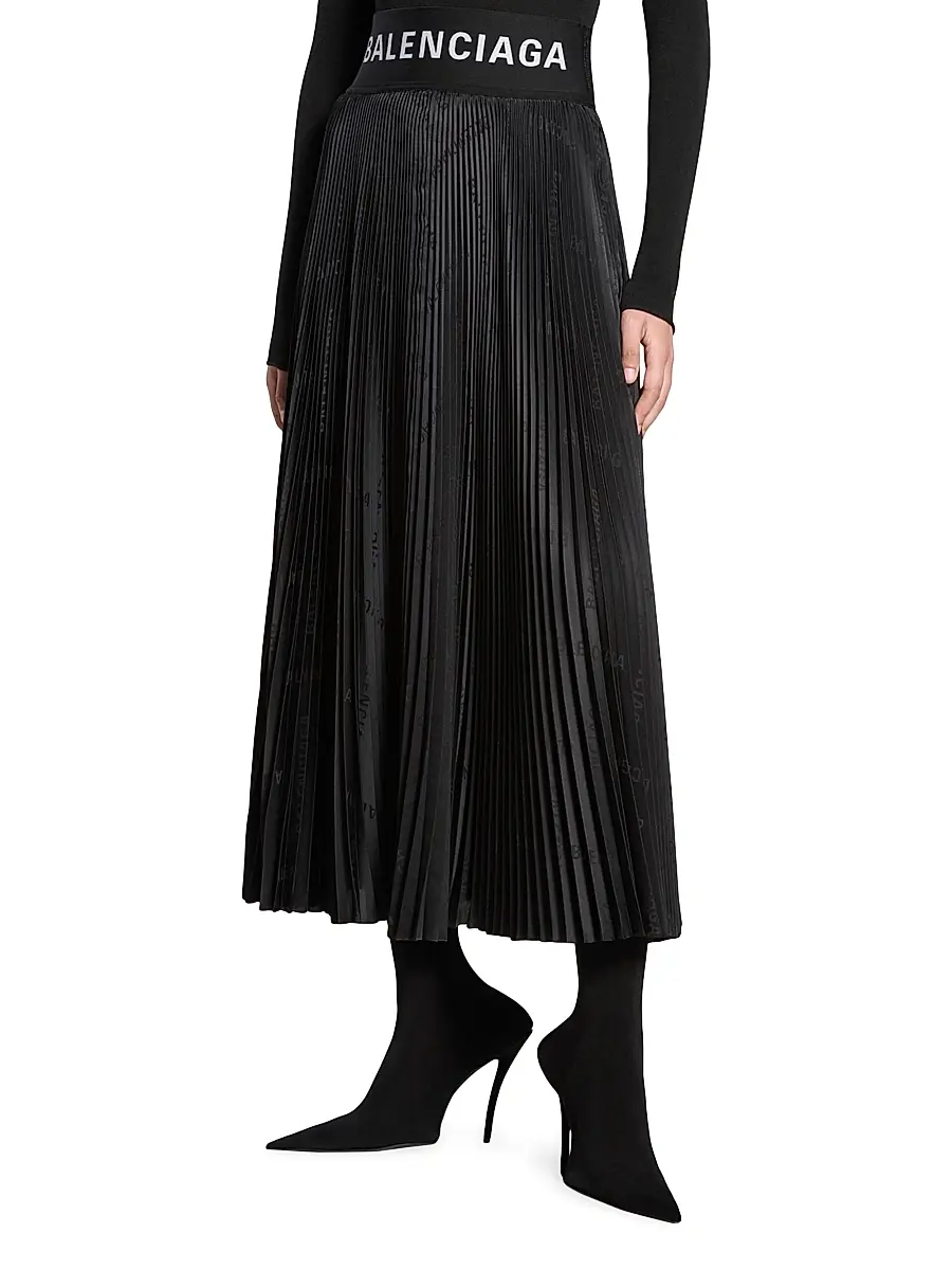 Balenciaga Women's Diagonal Allover Pleated Skirt | Thumbnail 3 Balenciaga Women's Diagonal Allover Pleated Skirt | Thumbnail 3