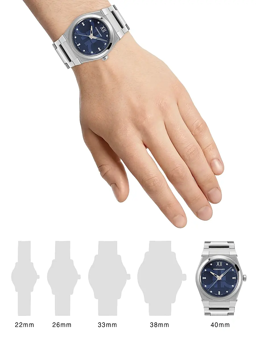 FERRAGAMO Men's Vega Capsule Diamond & Stainless Steel Bracelet Watch/40MM - Stainless Steel | Thumbnail 2