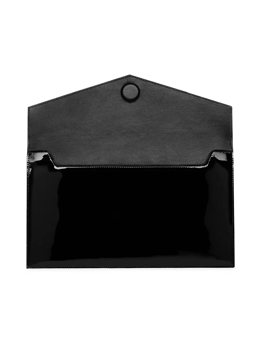 Saint Laurent Women's Uptown Pouch in Patent Leather - Black | Thumbnail 4 Saint Laurent Women's Uptown Pouch in Patent Leather - Black | Thumbnail 4