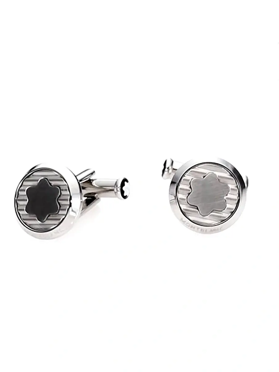 Montblanc Urban Spirit Stainless Steel Cuff Links - Silver | Image 1 Montblanc Urban Spirit Stainless Steel Cuff Links - Silver | Image 1