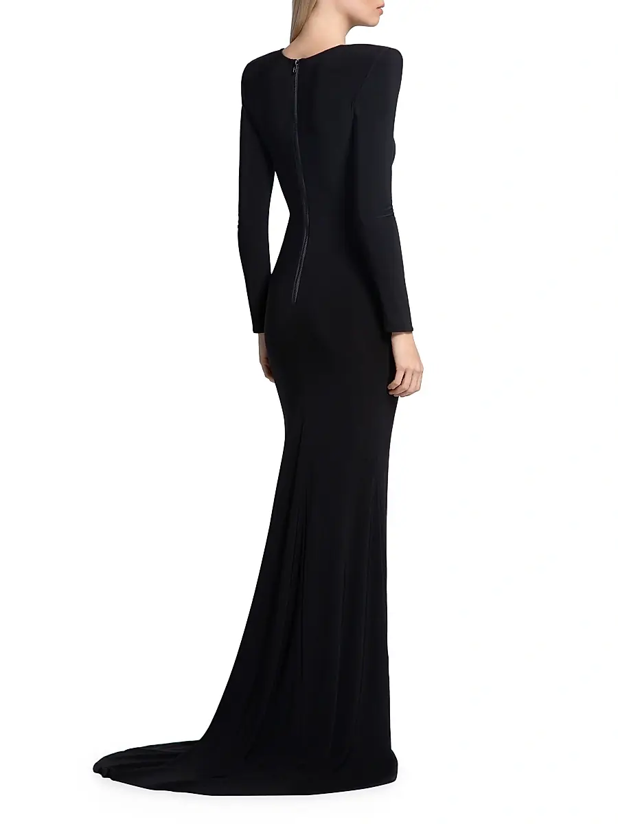 Zhivago Women's Forte Floor-Length Jersey Gown - Black | Thumbnail 4 Zhivago Women's Forte Floor-Length Jersey Gown - Black | Thumbnail 4