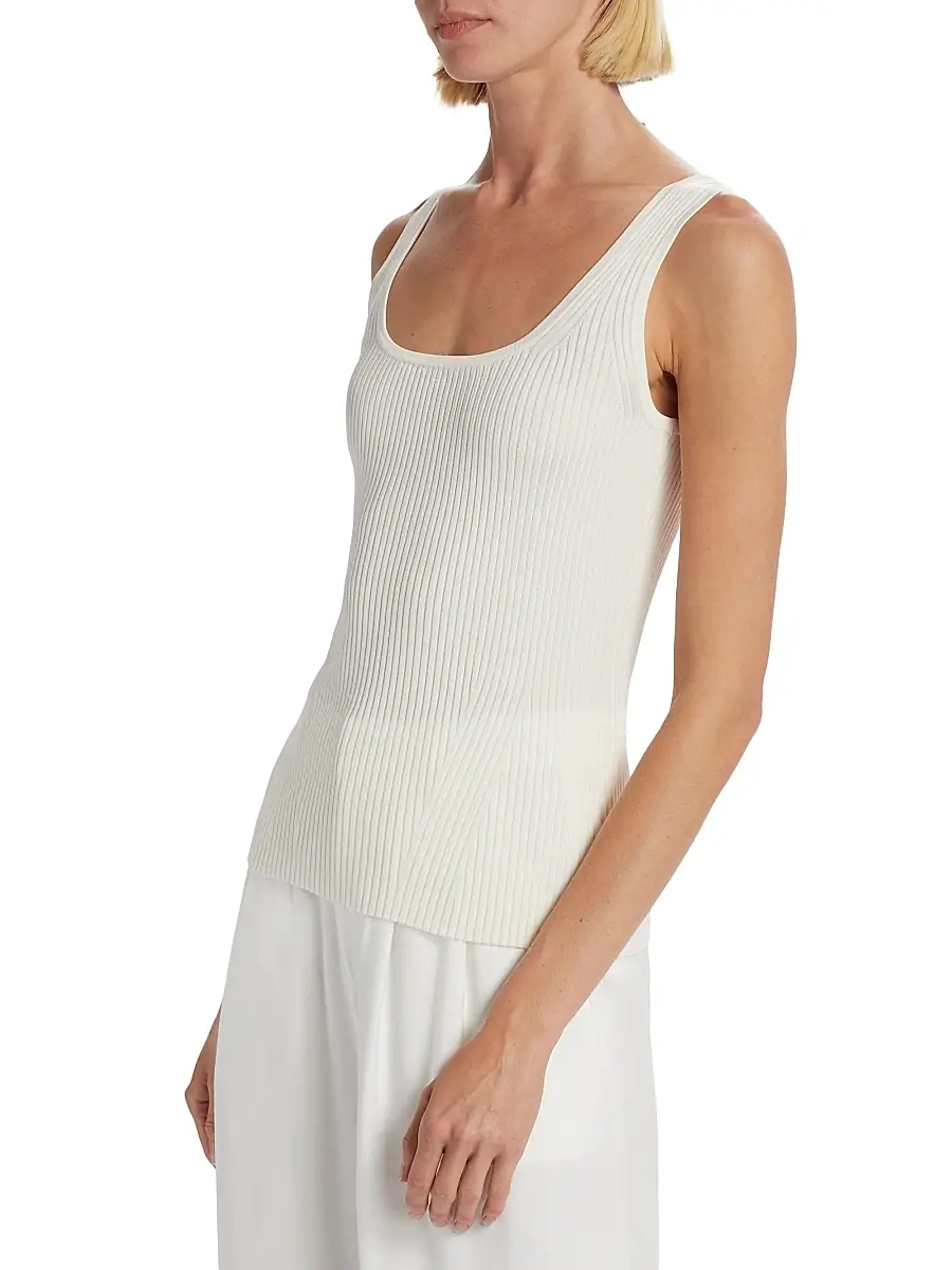 Zimmermann Women's Scoopneck Rib-Knit Tank | Thumbnail 4 Zimmermann Women's Scoopneck Rib-Knit Tank | Thumbnail 4