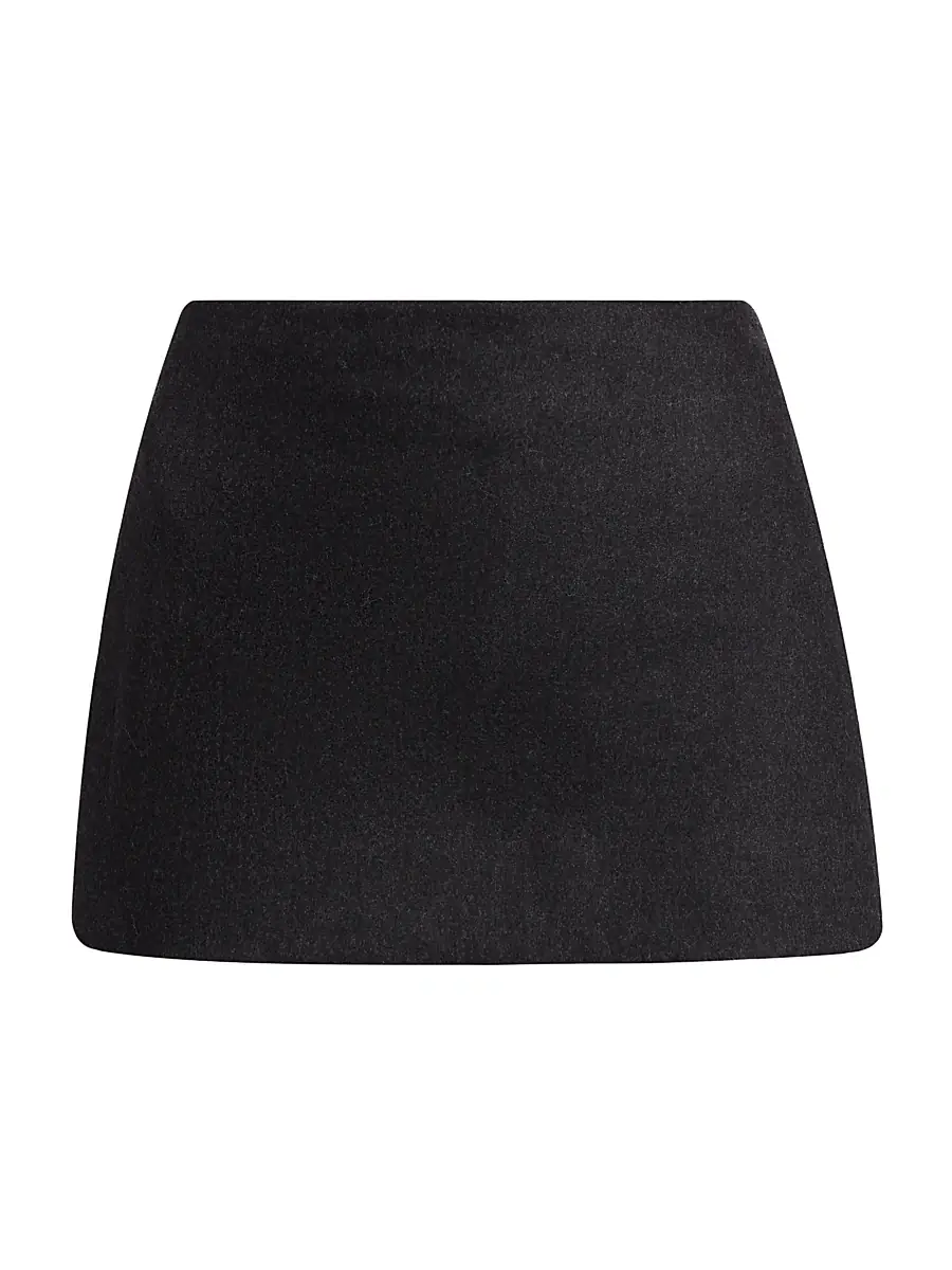 A.L.C. Women's Edie Wool-Blend A-line Miniskirt - Charcoal Black | Image 1 A.L.C. Women's Edie Wool-Blend A-line Miniskirt - Charcoal Black | Image 1