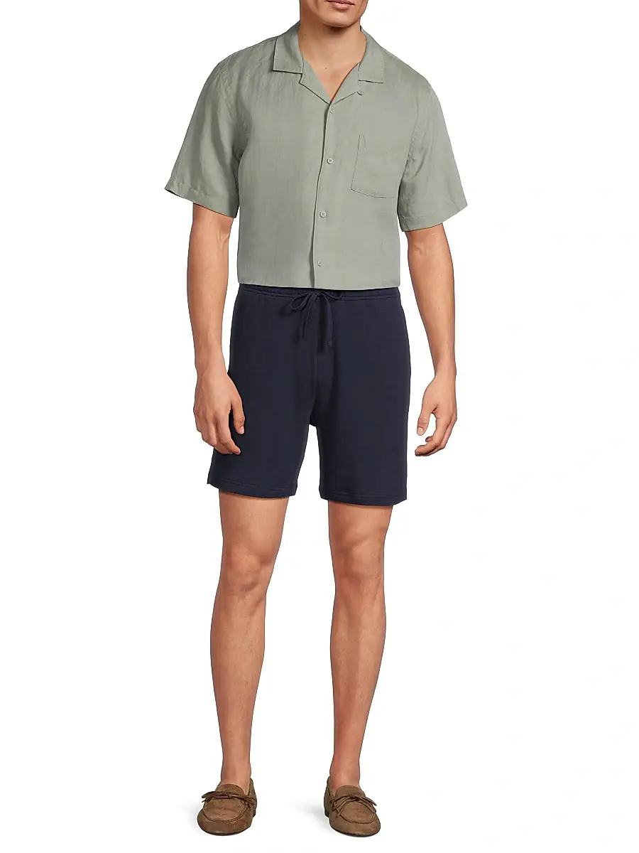 Onia Men's Linen-Blend Camp Shirt | Thumbnail 2 Onia Men's Linen-Blend Camp Shirt | Thumbnail 2
