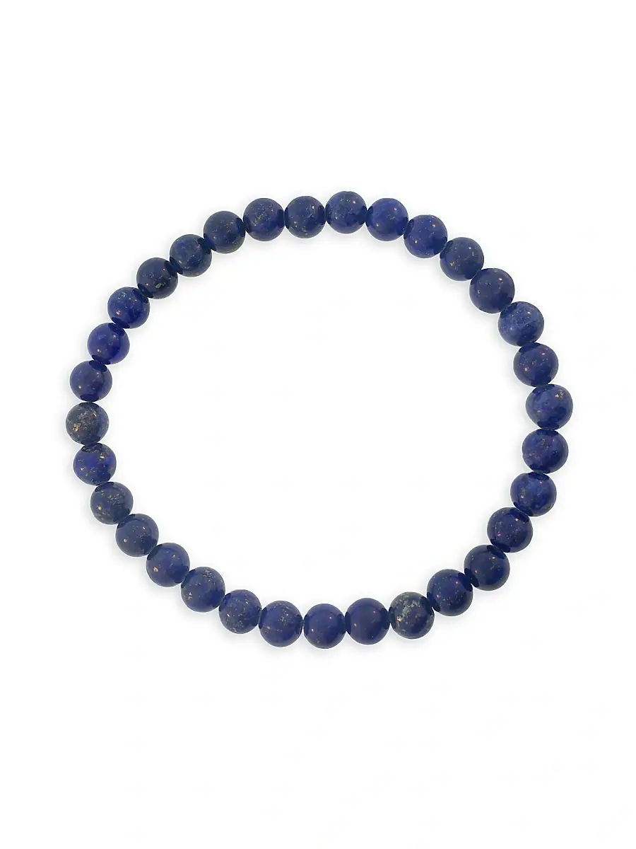 Jan Leslie Men's Blue Lapis Stretch Bracelet