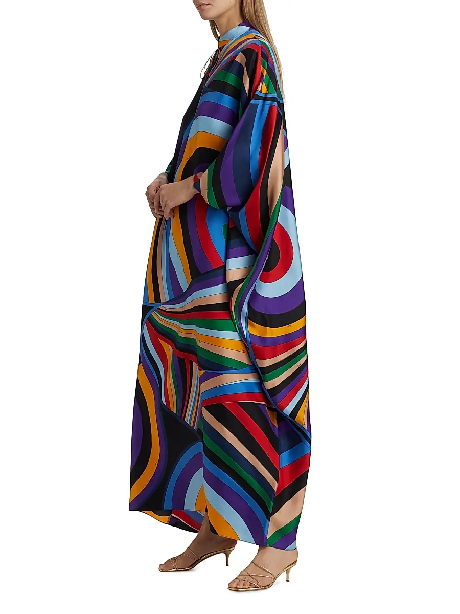 Pucci Women's Silk Twill Kaftan - Viola Rosso | Thumbnail 4