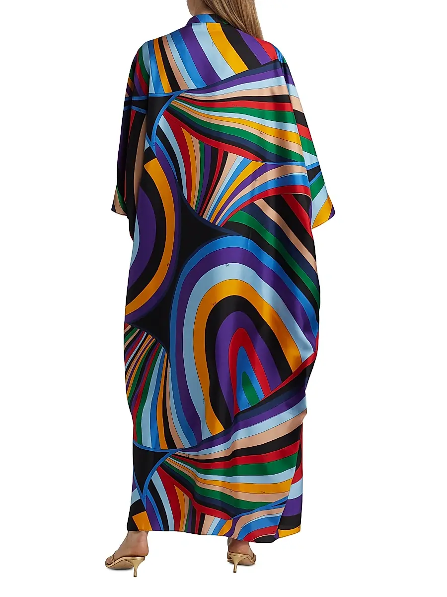 Pucci Women's Silk Twill Kaftan - Viola Rosso | Thumbnail 5