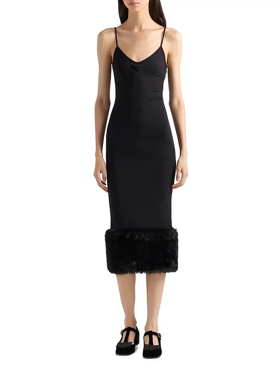 Prada Women's Stretch Jersey Dress - Black | Thumbnail 2 Prada Women's Stretch Jersey Dress - Black | Thumbnail 2