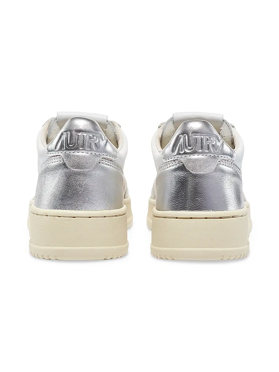 Autry Women's Medalist Metallic Leather Low-Top Sneakers | Thumbnail 3 Autry Women's Medalist Metallic Leather Low-Top Sneakers | Thumbnail 3
