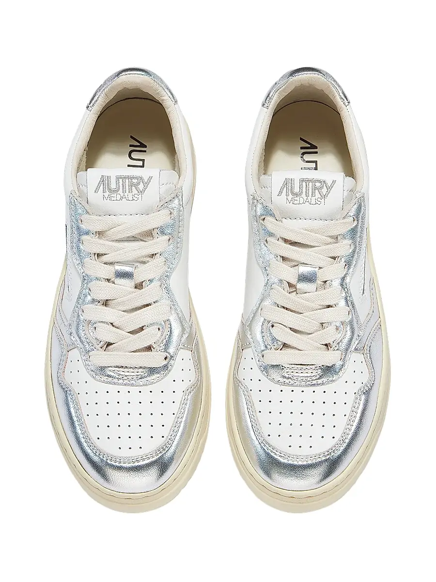 Autry Women's Medalist Metallic Leather Low-Top Sneakers | Thumbnail 4 Autry Women's Medalist Metallic Leather Low-Top Sneakers | Thumbnail 4