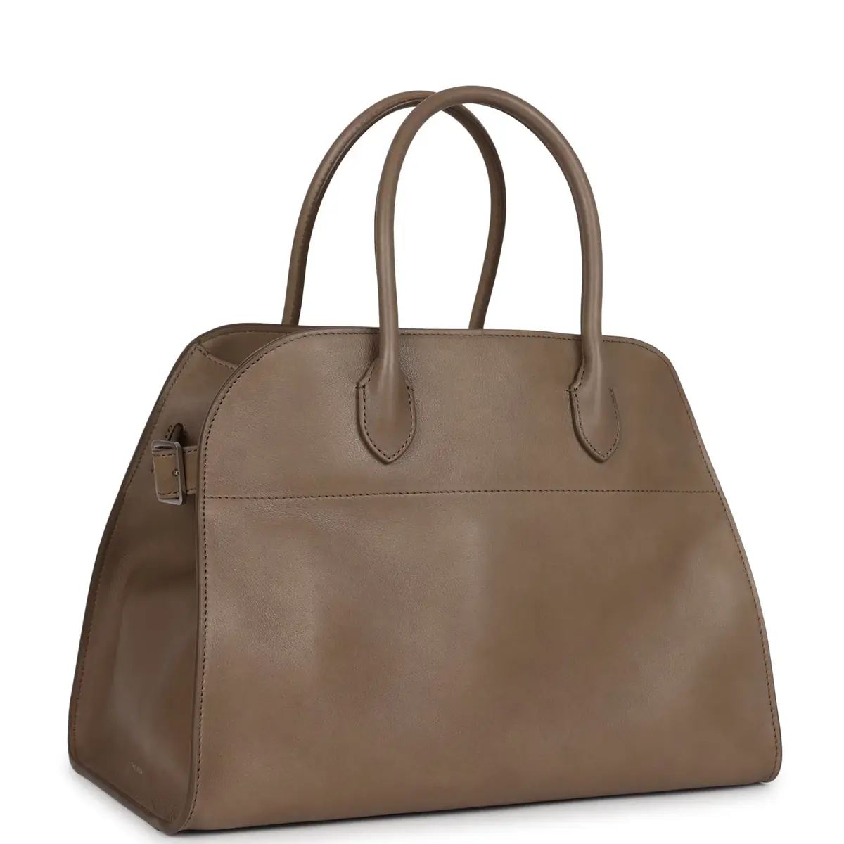 The Row The Row Soft Margaux 12 Bag Mouse Grey Saddle Leather Silver Hardware | Thumbnail 2 The Row The Row Soft Margaux 12 Bag Mouse Grey Saddle Leather Silver Hardware | Thumbnail 2