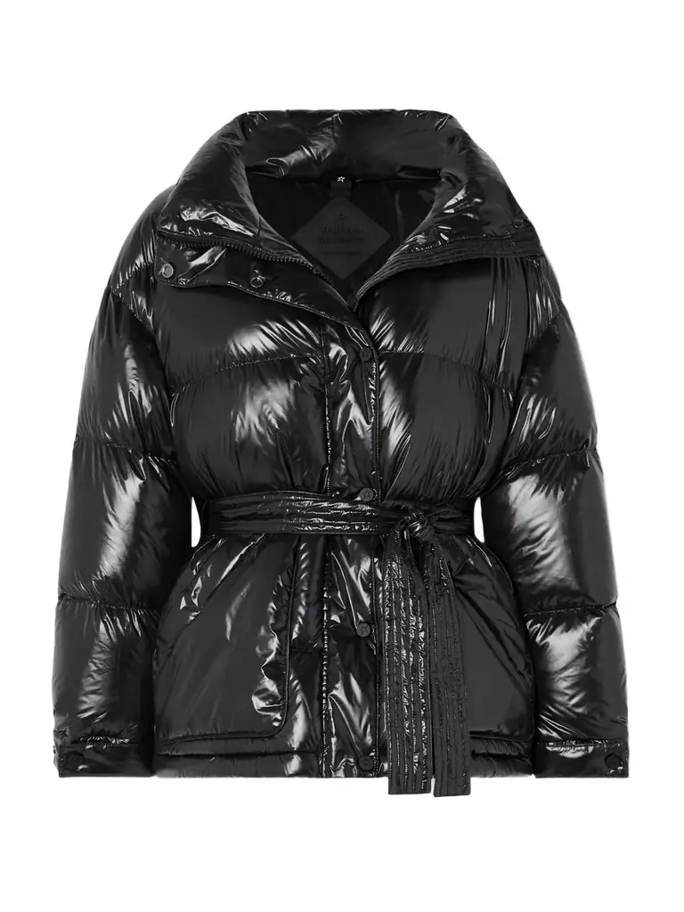 Perfect Moment Maya Hooded Belted Quilted Glossed-shell Down Ski Jacket | Image 1 Perfect Moment Maya Hooded Belted Quilted Glossed-shell Down Ski Jacket | Image 1