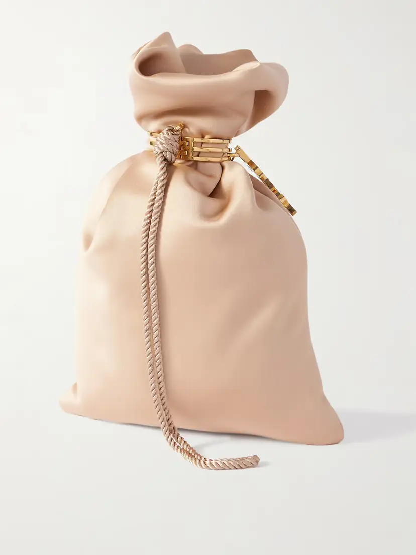 Saint Laurent Embellished Satin Bucket Bag | Thumbnail 3 Saint Laurent Embellished Satin Bucket Bag | Thumbnail 3