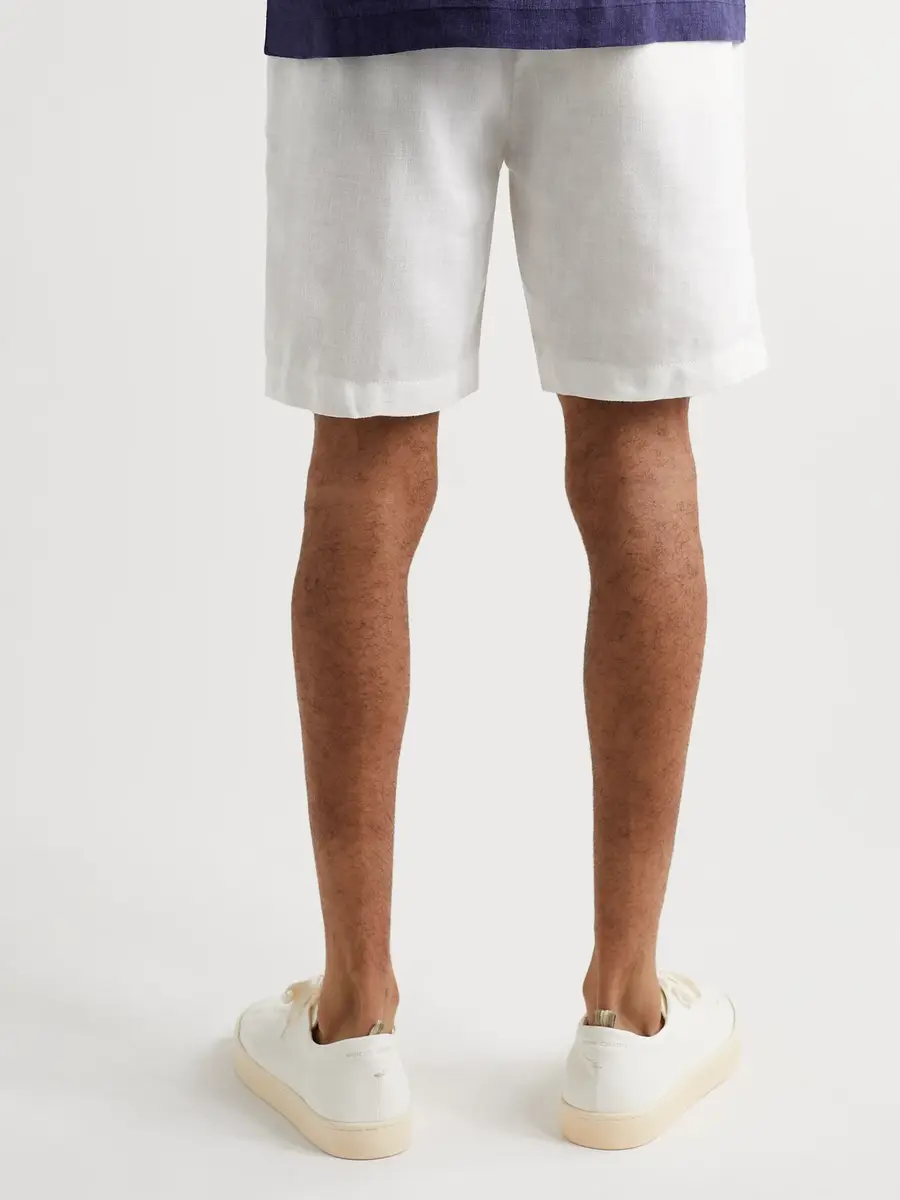 Frescobol Carioca Felipe Straight-Leg Linen and Cotton-Blend Drawstring Shorts - Men | Thumbnail 3 Frescobol Carioca Felipe Straight-Leg Linen and Cotton-Blend Drawstring Shorts - Men | Thumbnail 3