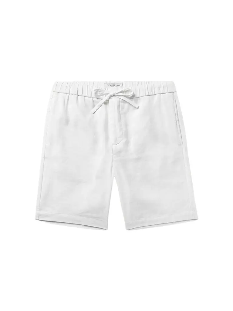 Frescobol Carioca Felipe Straight-Leg Linen and Cotton-Blend Drawstring Shorts - Men