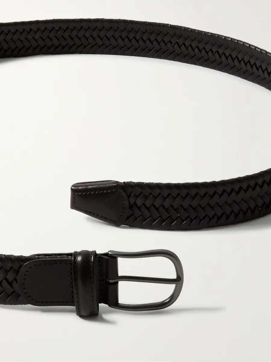 Anderson's 3.5cm Woven Leather Belt - Men | Thumbnail 2