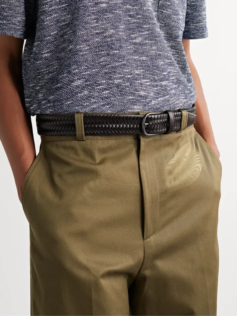 Anderson's 3.5cm Woven Leather Belt - Men | Thumbnail 3