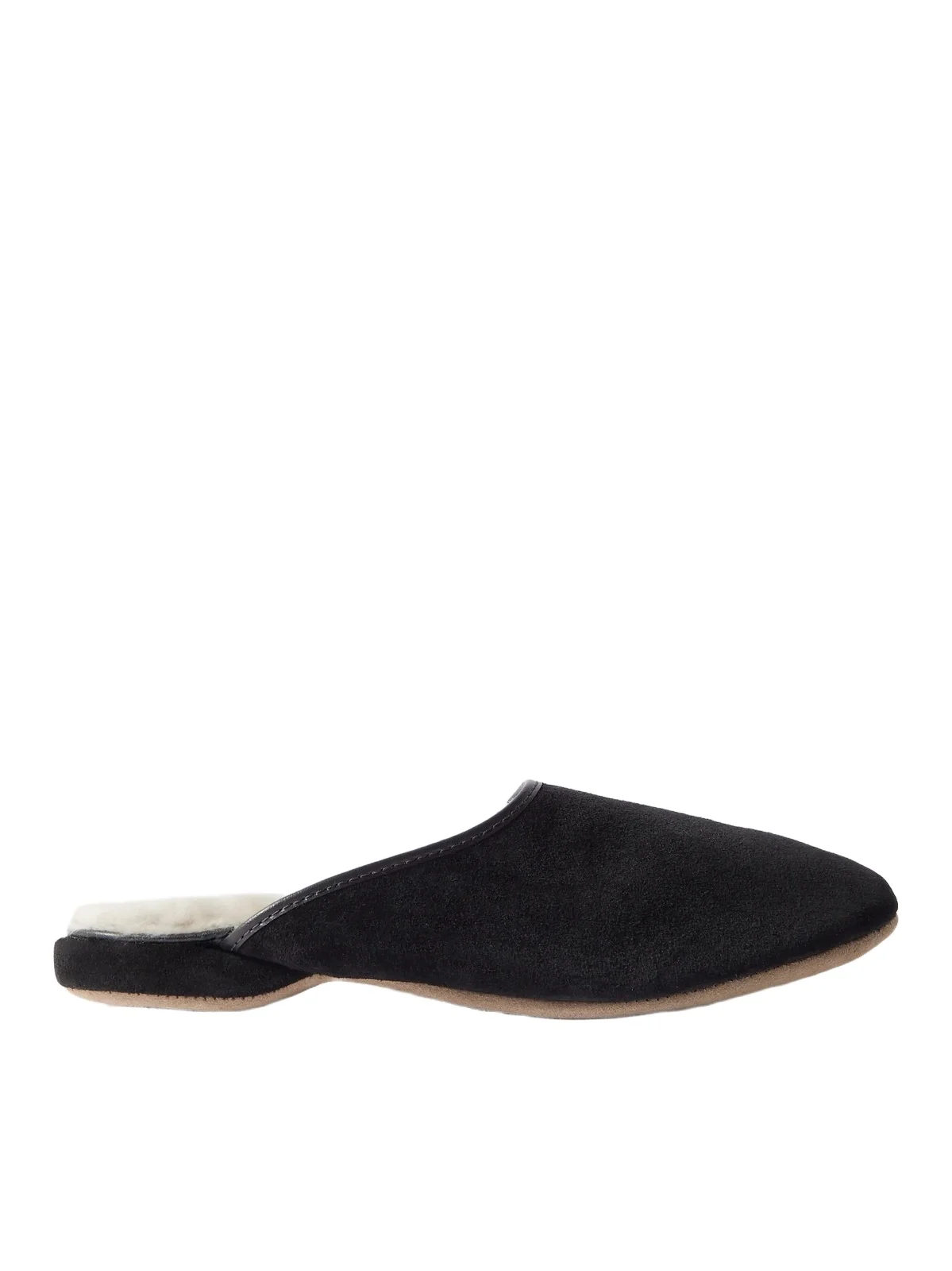 Douglas Leather-Trimmed Shearling-Lined Suede Slippers - Men Douglas Leather-Trimmed Shearling-Lined Suede Slippers - Men
