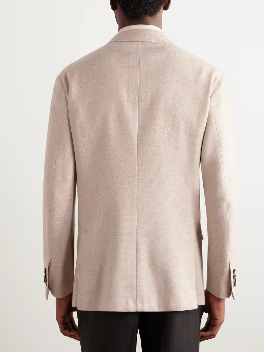 Thom Sweeney Unstructured Double-Breasted Cashmere Blazer - Men | Thumbnail 3