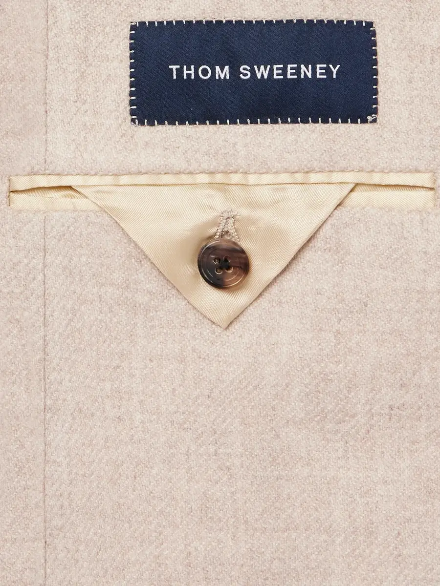 Thom Sweeney Unstructured Double-Breasted Cashmere Blazer - Men | Thumbnail 6