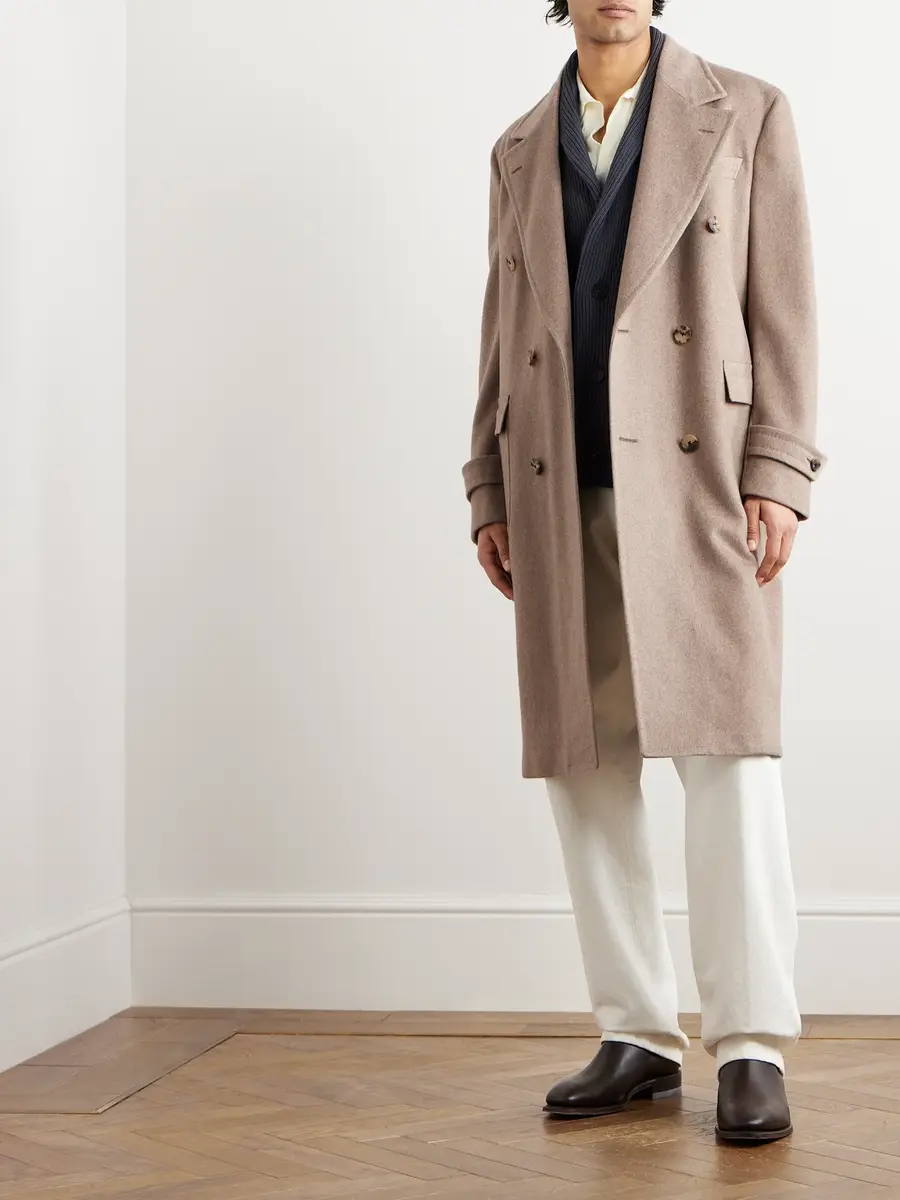 Thom Sweeney Double-Breasted Cashmere Coat - Men | Thumbnail 2