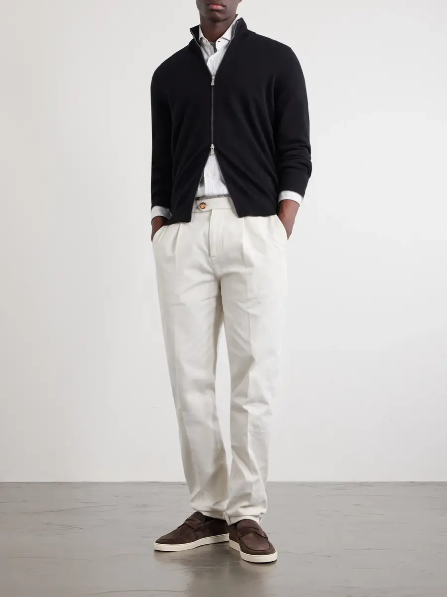 Brunello Cucinelli Cashmere Zip-Up Sweater - Men | Thumbnail 2 Brunello Cucinelli Cashmere Zip-Up Sweater - Men | Thumbnail 2