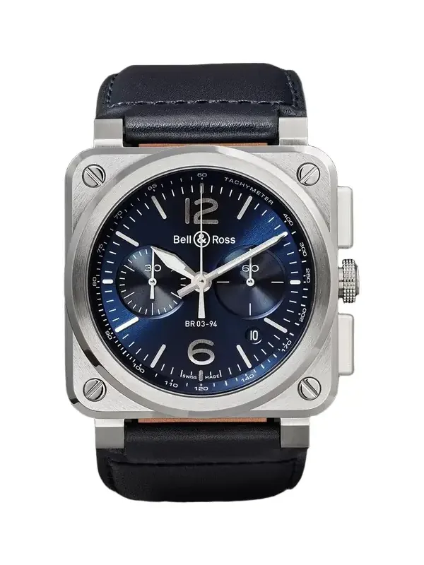 BR 03-94 Blue Steel Automatic Chronograph Steel Watch, Ref. BR0394‐BLU-ST/SCA - Men BR 03-94 Blue Steel Automatic Chronograph Steel Watch, Ref. BR0394‐BLU-ST/SCA - Men
