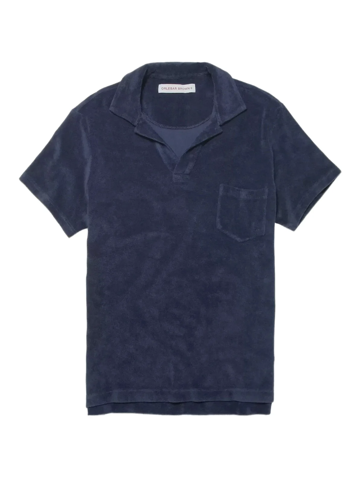 Slim-Fit Camp-Collar Cotton-Terry Polo Shirt - Men Slim-Fit Camp-Collar Cotton-Terry Polo Shirt - Men
