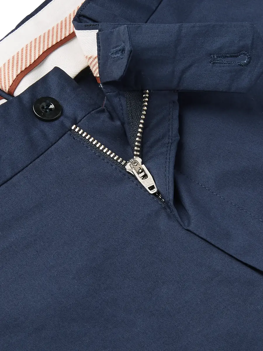 Loro Piana Navy Slim-Fit Stretch-Cotton Twill Trousers - Men | Thumbnail 6 Loro Piana Navy Slim-Fit Stretch-Cotton Twill Trousers - Men | Thumbnail 6