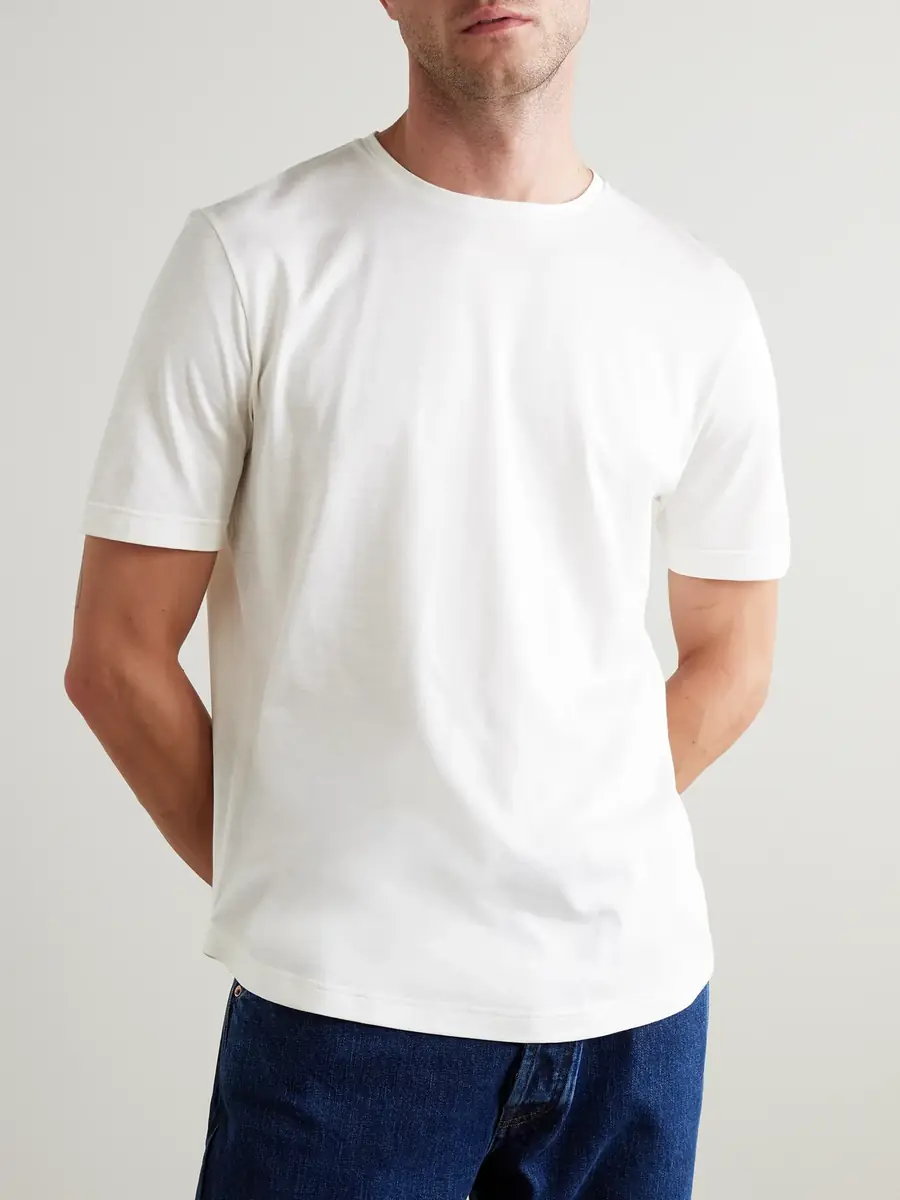 Loro Piana Slim-Fit Silk and Cotton-Blend Jersey T-Shirt - Men | Thumbnail 3 Loro Piana Slim-Fit Silk and Cotton-Blend Jersey T-Shirt - Men | Thumbnail 3