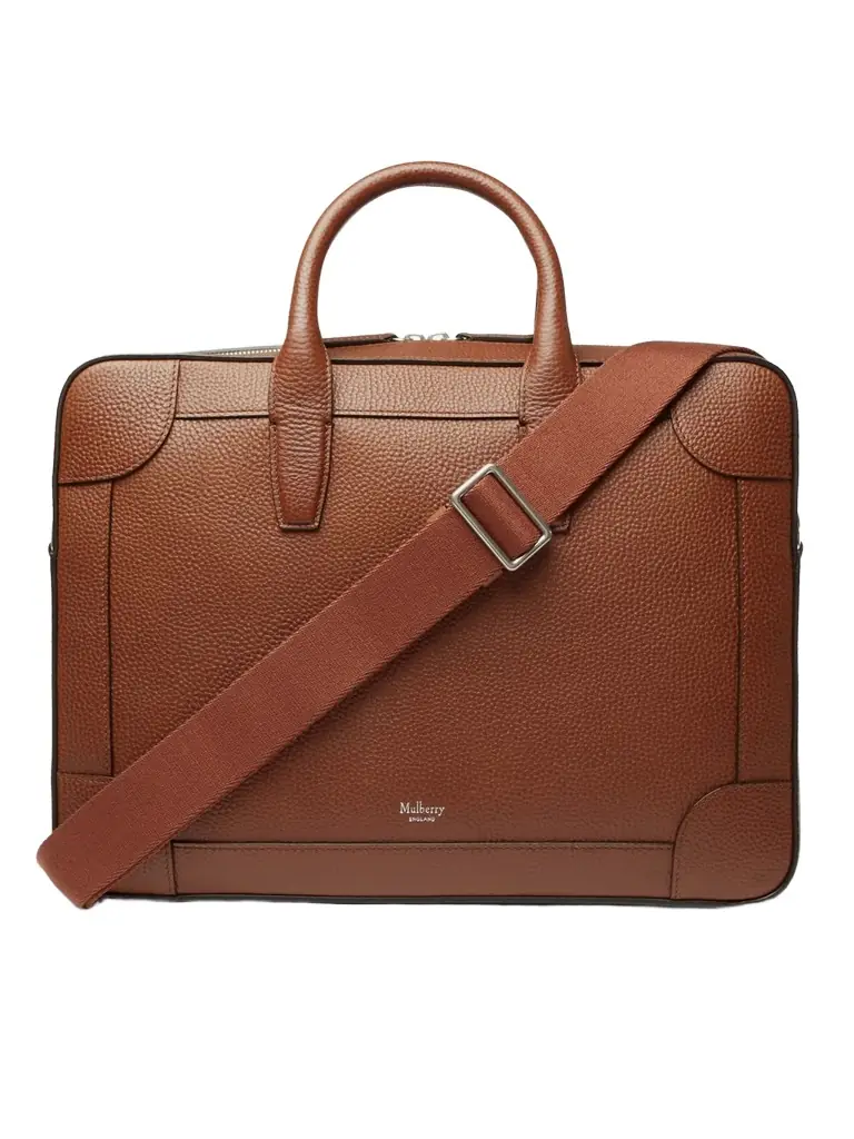 Mulberry Belgrave Full-Grain Leather Briefcase - Men | Image 1 Mulberry Belgrave Full-Grain Leather Briefcase - Men | Image 1
