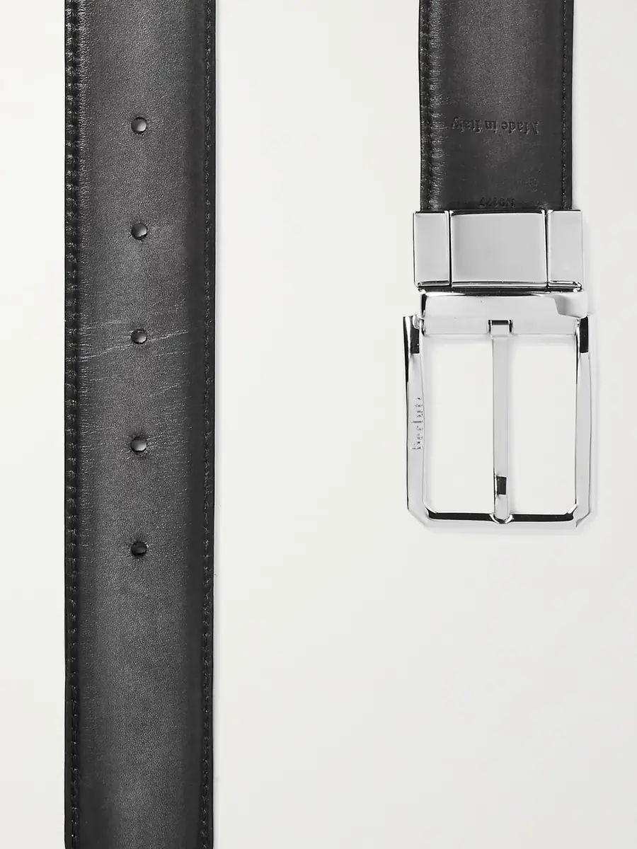 Berluti Versatile 3.5cm Scritto Reversible Venezia Leather Belt - Men | Thumbnail 2 Berluti Versatile 3.5cm Scritto Reversible Venezia Leather Belt - Men | Thumbnail 2