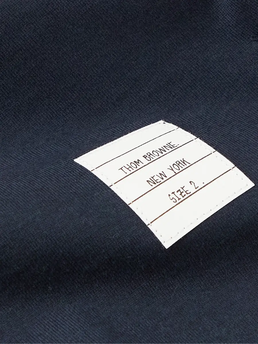 Thom Browne Slim-Fit Grosgrain-Trimmed Cotton-Jersey T-Shirt - Men | Thumbnail 6 Thom Browne Slim-Fit Grosgrain-Trimmed Cotton-Jersey T-Shirt - Men | Thumbnail 6