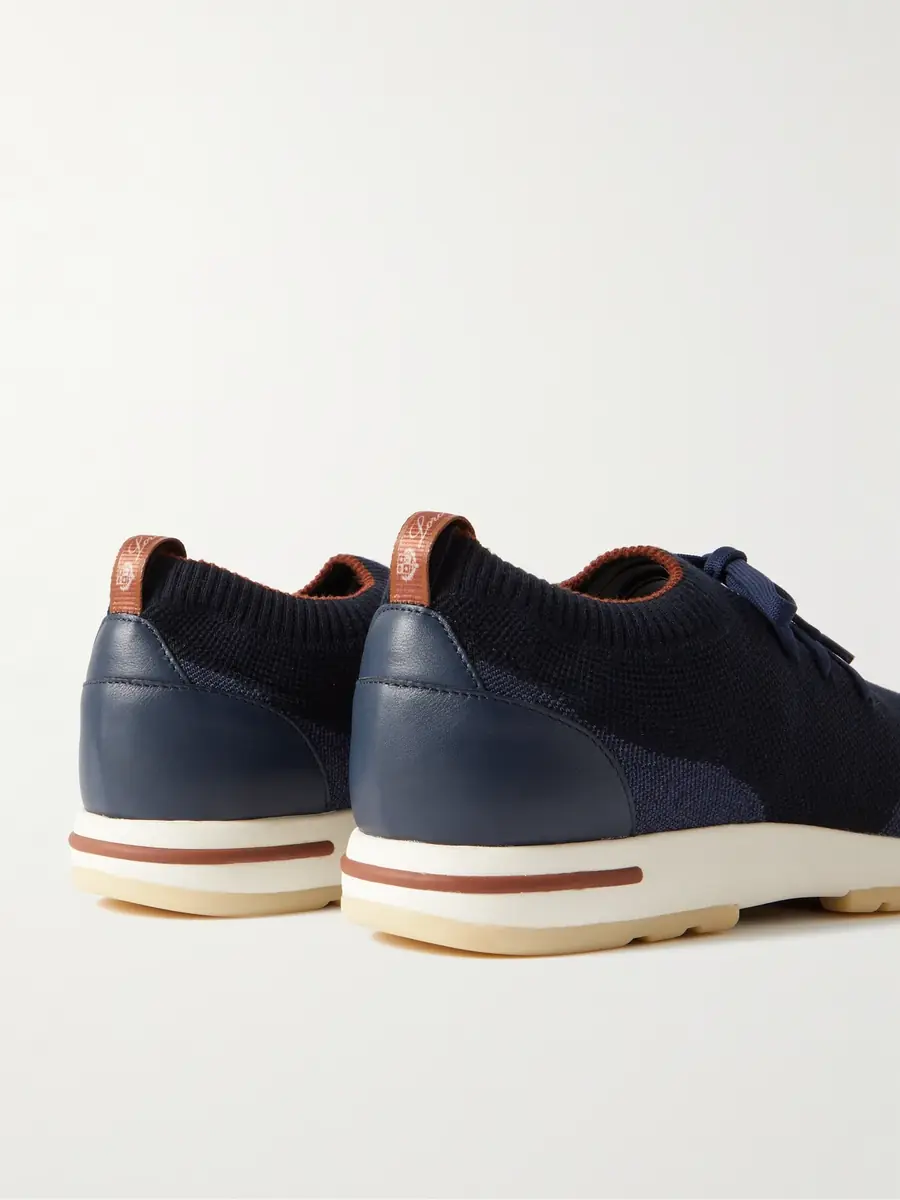 Loro Piana 360 Flexy Walk Leather-Trimmed Knitted Wool Sneakers - Men | Thumbnail 5 Loro Piana 360 Flexy Walk Leather-Trimmed Knitted Wool Sneakers - Men | Thumbnail 5