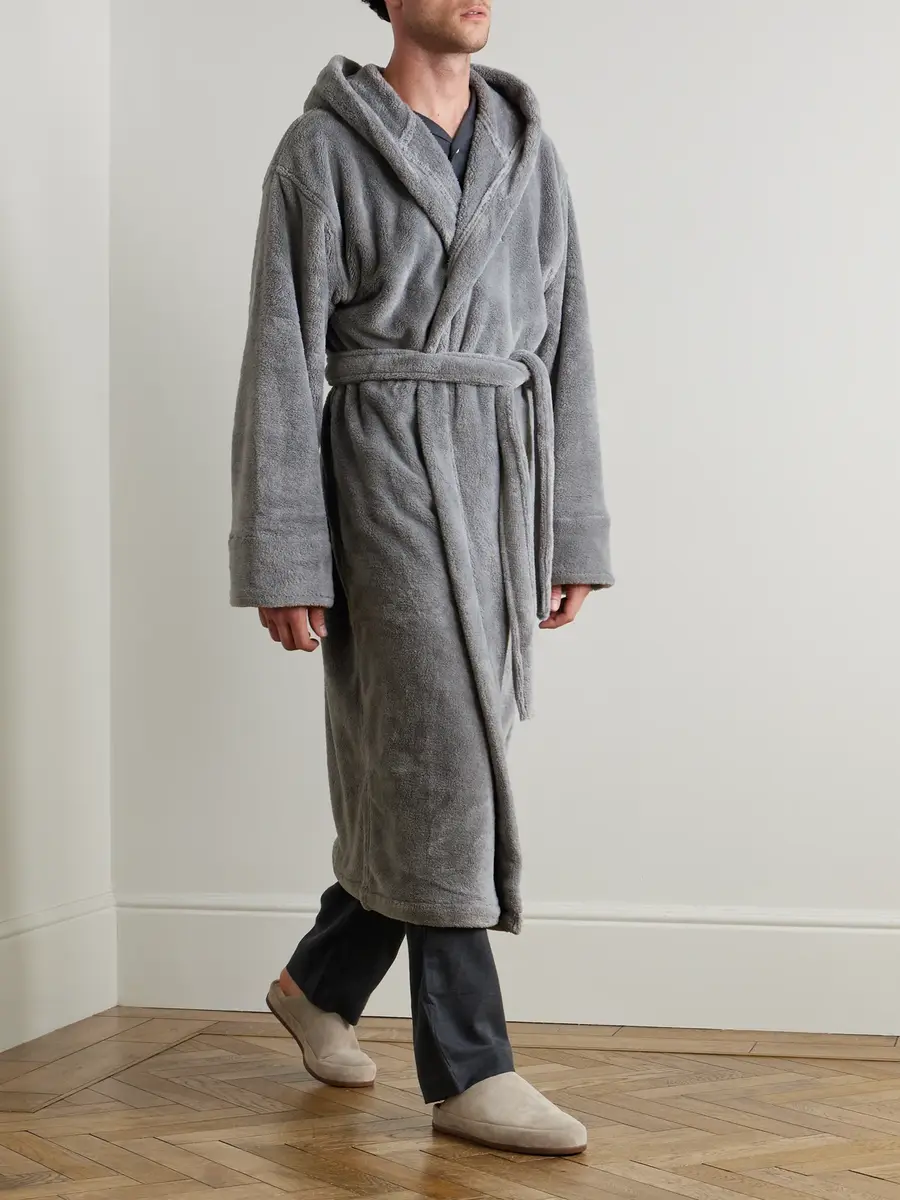 Soho Home Fleece Hooded Robe - Men | Thumbnail 2 Soho Home Fleece Hooded Robe - Men | Thumbnail 2