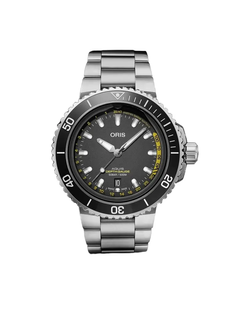 ORIS Aquis Depth Gauge Automatic Stainless Steel Watch, Ref. 01 733 7755 4154-Set MB - Men | Image 1 ORIS Aquis Depth Gauge Automatic Stainless Steel Watch, Ref. 01 733 7755 4154-Set MB - Men | Image 1