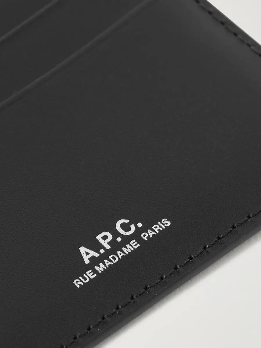 A.P.C. Logo-Debossed Leather Cardholder - Men | Thumbnail 3