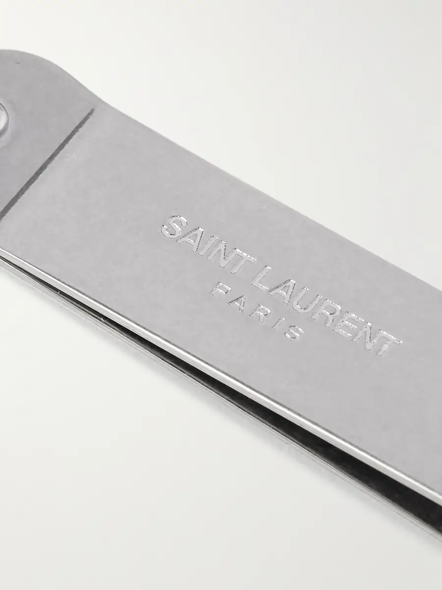 Saint Laurent Logo-Engraved Silver-Tone Money Clip - Men | Thumbnail 3 Saint Laurent Logo-Engraved Silver-Tone Money Clip - Men | Thumbnail 3