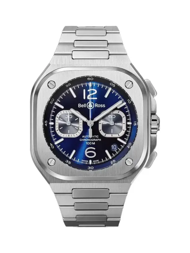 BR 05 Automatic Chronograph Stainless Steel Watch, Ref. BR05C-BU-ST/SST - Men