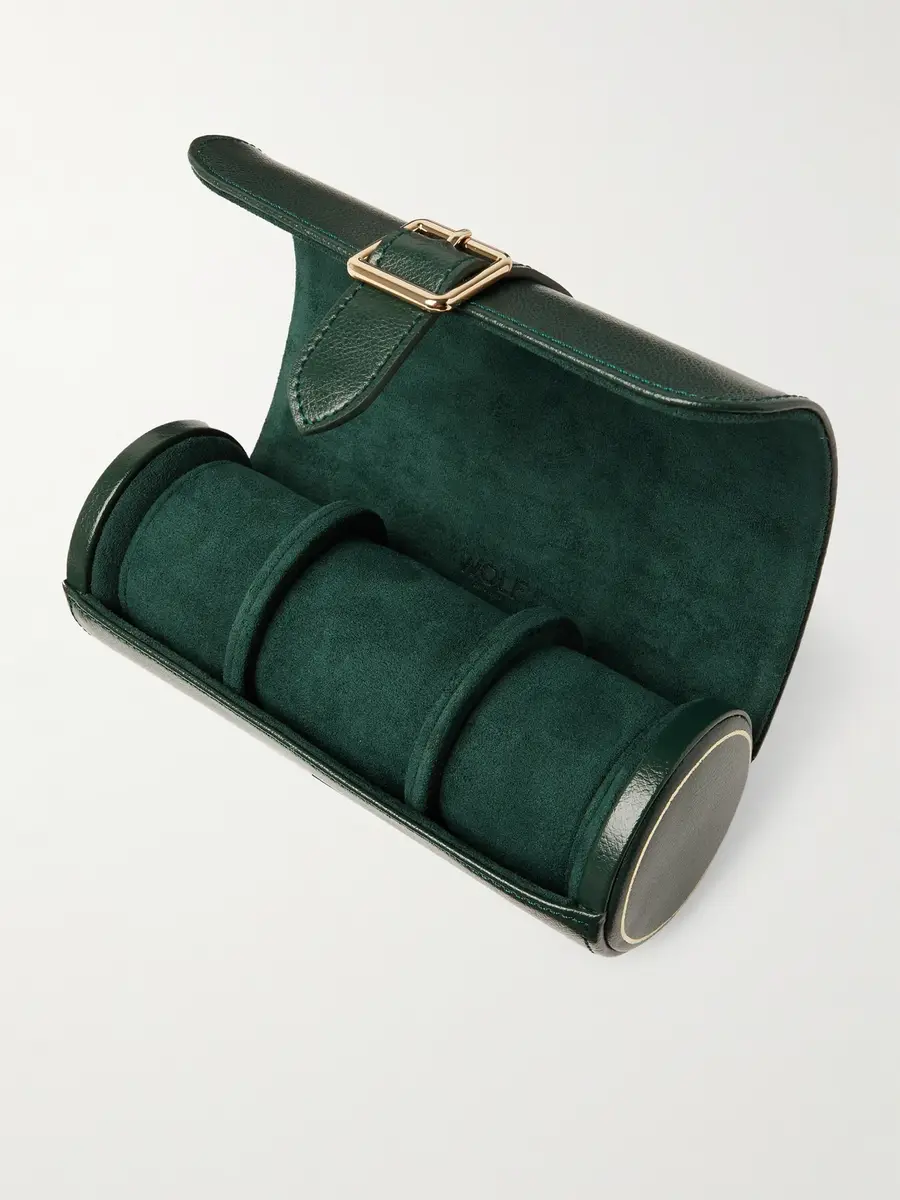 Wolf British Racing Pebble-Grain Leather Watch Roll - Men | Thumbnail 2