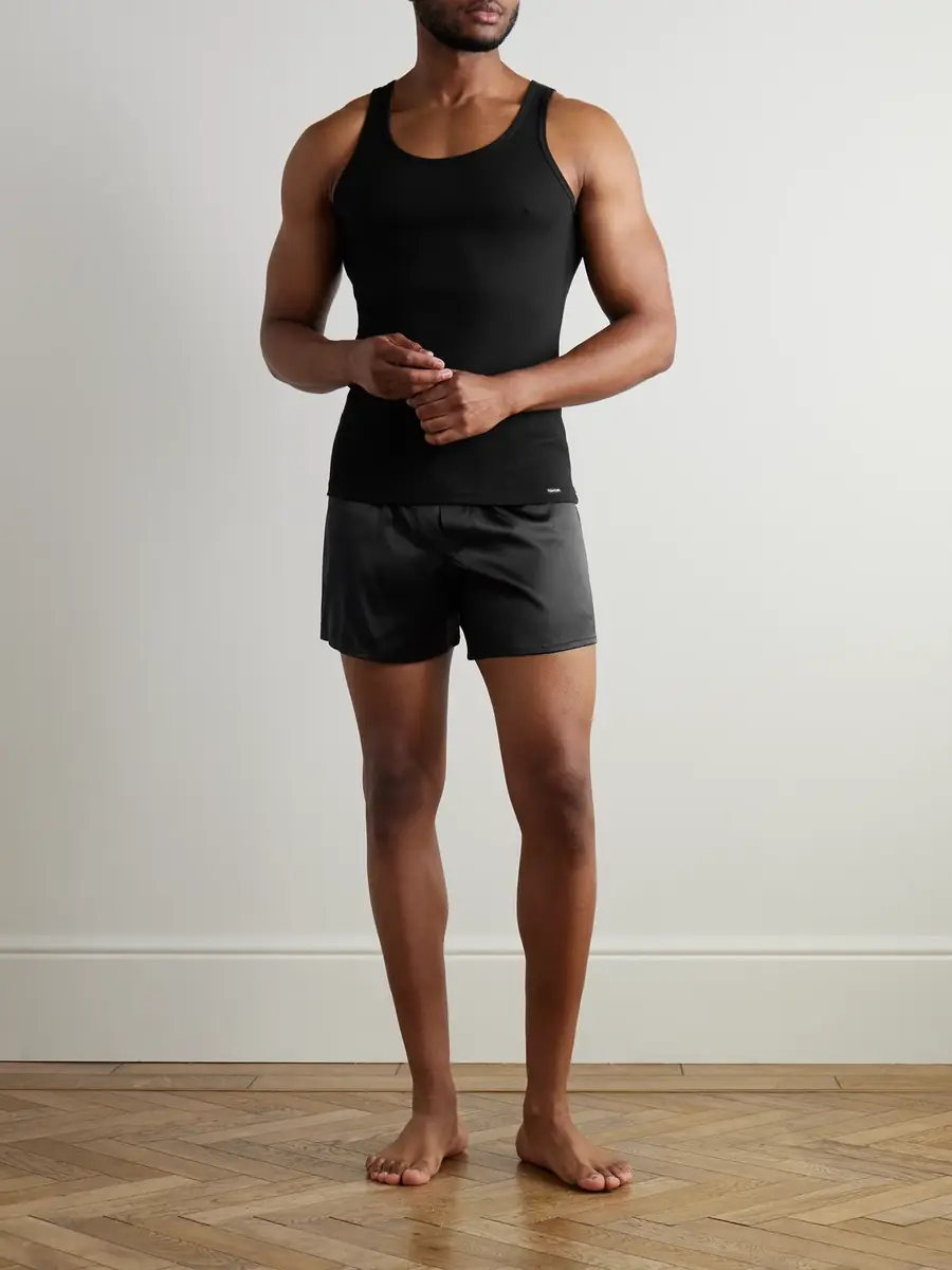 Tom Ford Ribbed Cotton and Modal-Blend Tank Top - Men | Thumbnail 2