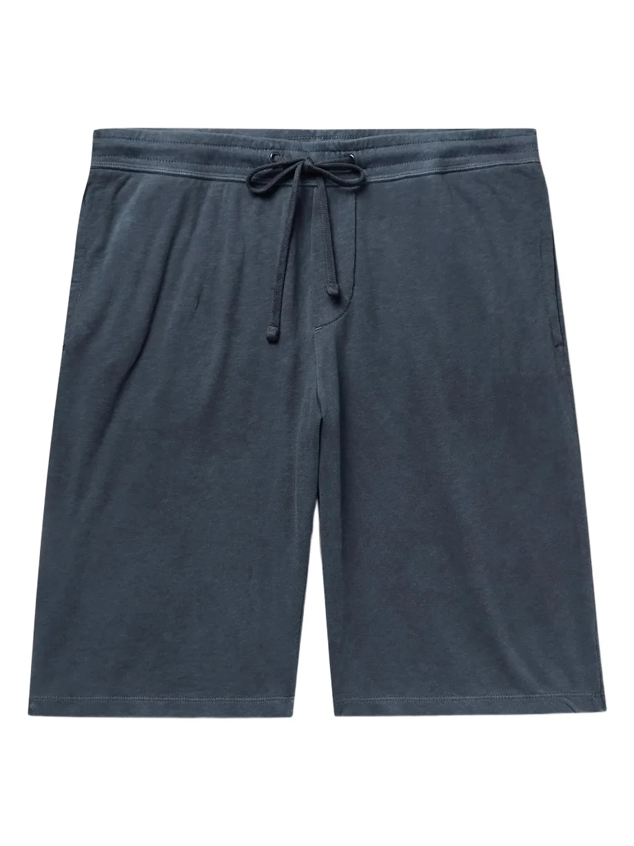 Straight-Leg Mélange Cotton-Jersey Drawstring Shorts - Men Straight-Leg Mélange Cotton-Jersey Drawstring Shorts - Men