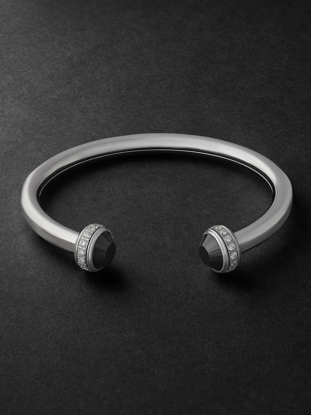 Piaget Possession 18-Karat White Gold, Diamond and Ceramic Cuff - Men