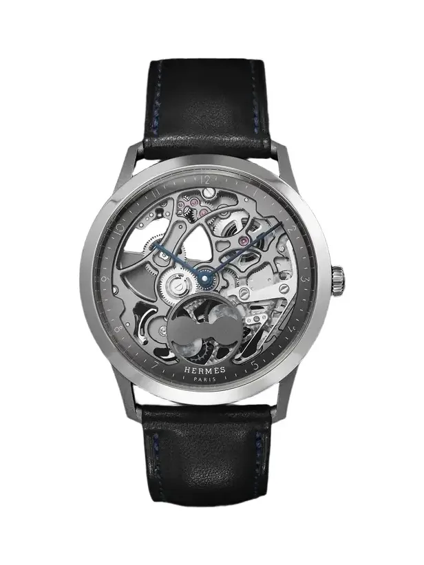 Slim d'Hermès Squelette Lune Automatic Titanium Watch, Ref. 054695WW00 - Men Slim d'Hermès Squelette Lune Automatic Titanium Watch, Ref. 054695WW00 - Men