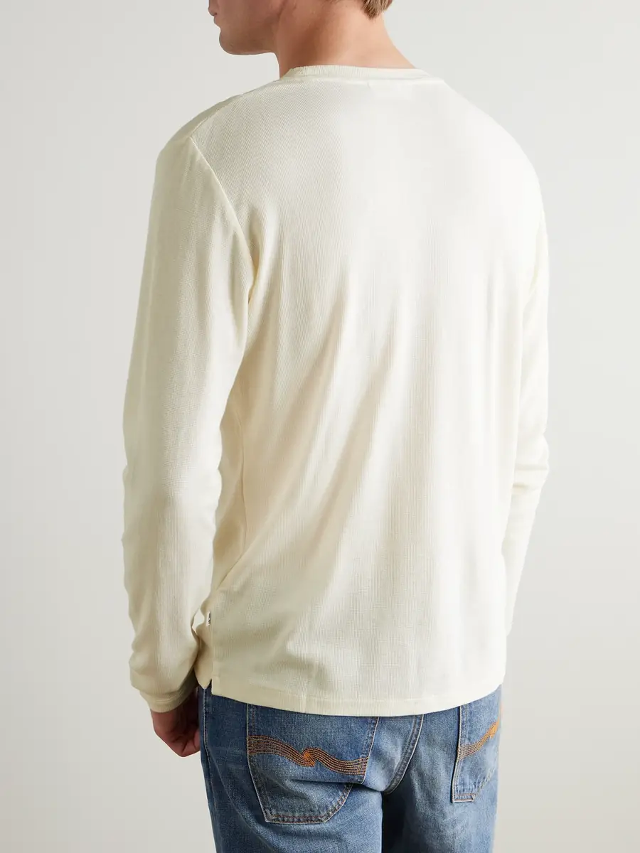 NN07 Clive Waffle-Knit Cotton and Modal-Blend T-Shirt - Men | Thumbnail 4 NN07 Clive Waffle-Knit Cotton and Modal-Blend T-Shirt - Men | Thumbnail 4