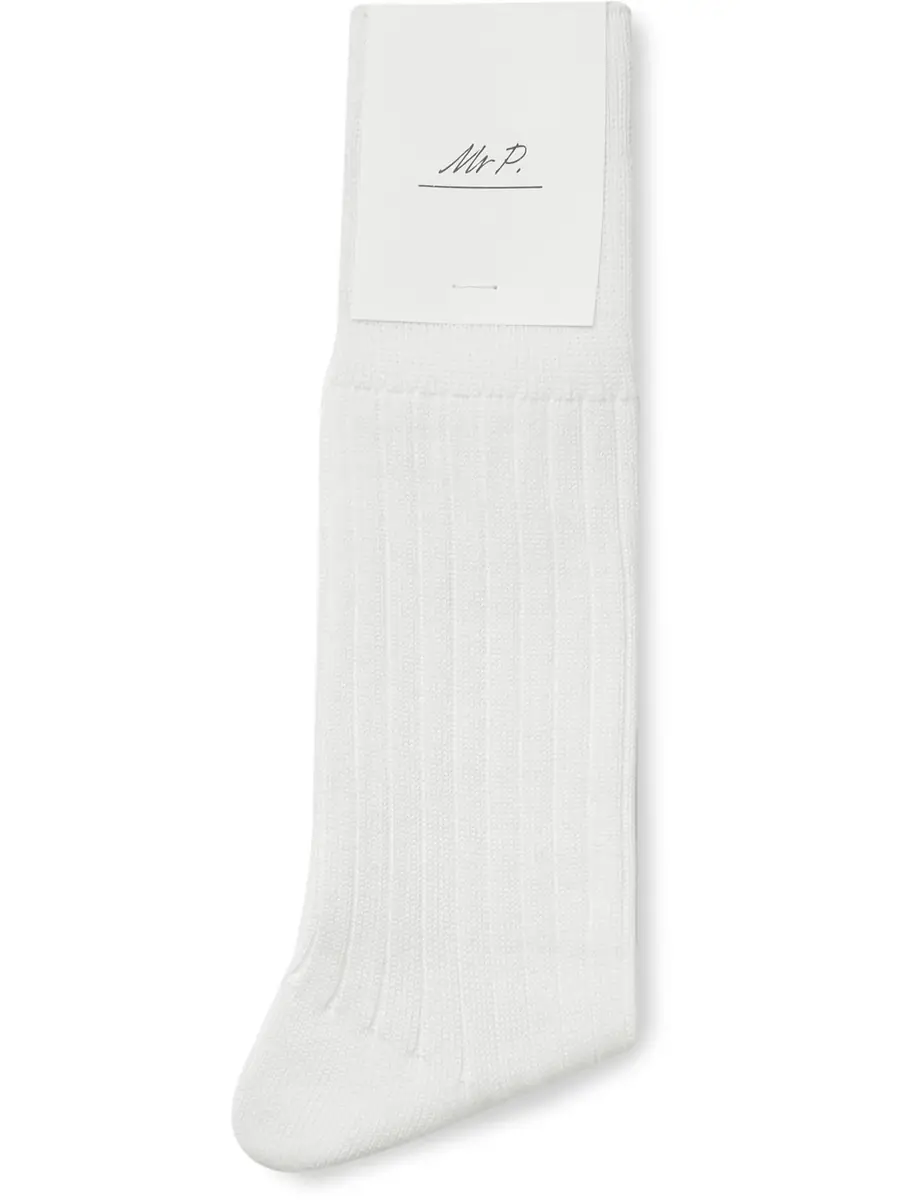 MR P. Ribbed Cotton-Blend Socks - Men | Thumbnail 3 MR P. Ribbed Cotton-Blend Socks - Men | Thumbnail 3