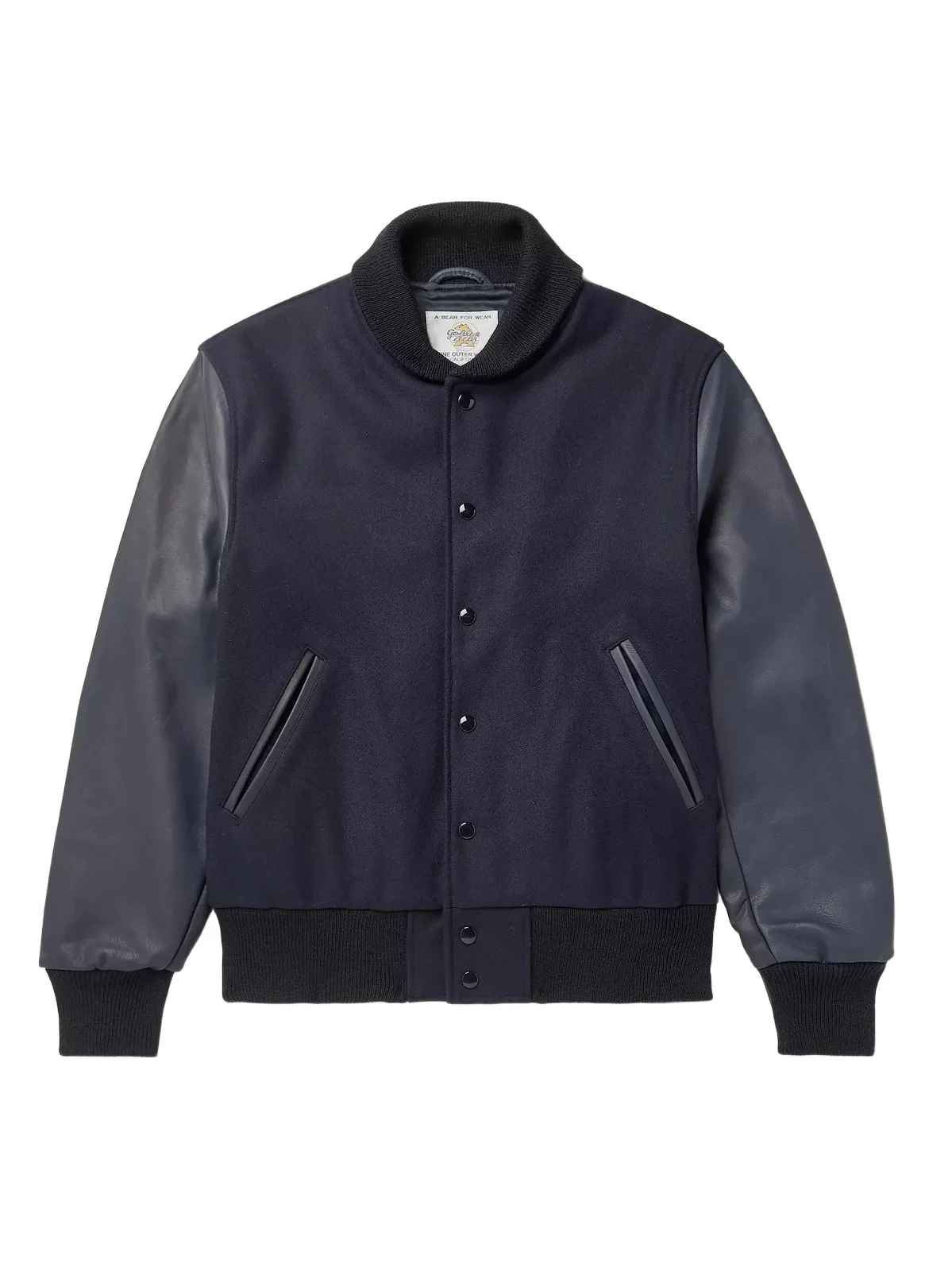 Golden Bear The Albany Wool-Blend and Leather Varsity Jacket - Men