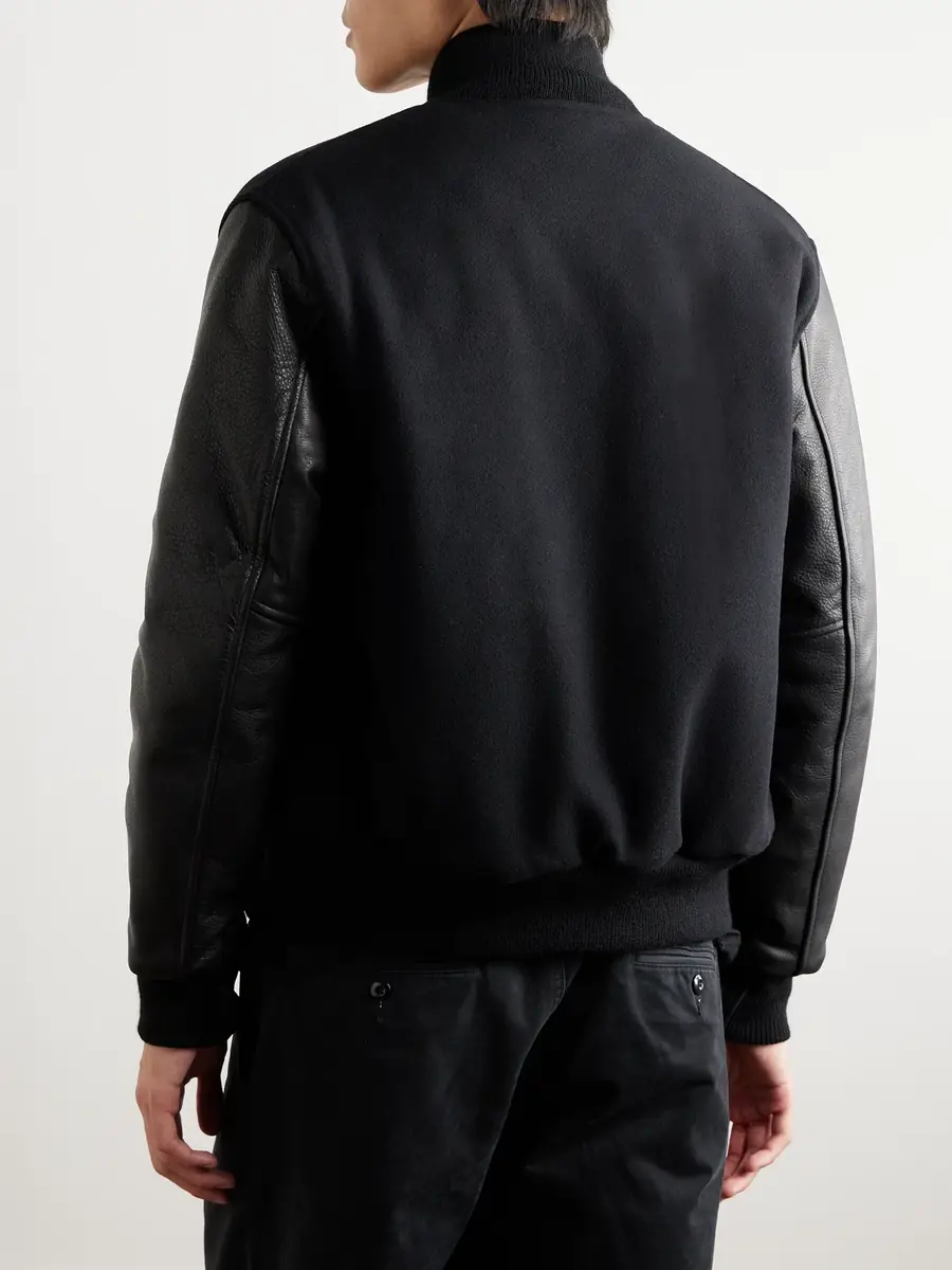 Golden Bear The Albany Wool-Blend and Leather Varsity Jacket - Men | Thumbnail 3 Golden Bear The Albany Wool-Blend and Leather Varsity Jacket - Men | Thumbnail 3